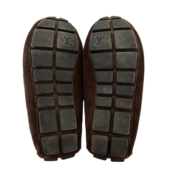 Authentic Louis Vuitton Brown Suede Arizona Car Shoe - Picture 2 of 10